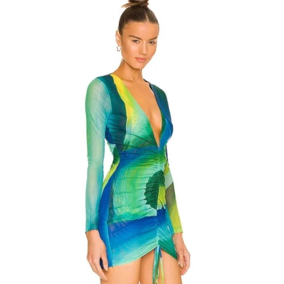 FARAI LONDON x REVOLVE Indah Dress in Emerald Ocean - Picture 5 of 7